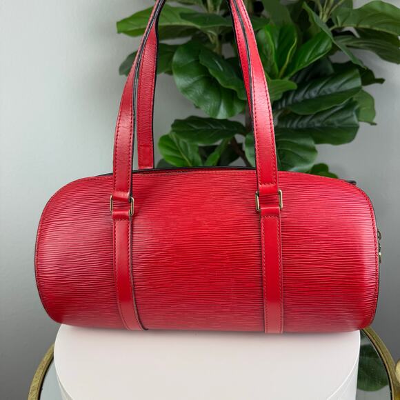 A92 💎✨ Authentic Louis Vuitton Epi Soufflot Bag Red - Picture 3 of 5